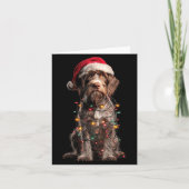 Wirehaired Inting Griffon Christmas Graphics Dog L カード (正面)