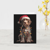 Wirehaired Inting Griffon Christmas Graphics Dog L カード (黄色い花)