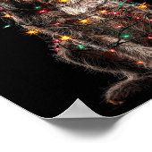 Wirehaired Inting Griffon Christmas Graphics Dog L ポスター (角)