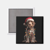 Wirehaired Inting Griffon Christmas Graphics Dog L マグネット (正面/裏面)