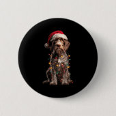 Wirehaired Inting Griffon Christmas Graphics Dog L 缶バッジ (正面)