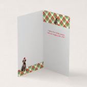 Wirehaired Pointer Dog Holiday Red Plaid Christmas (内部)