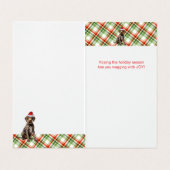 Wirehaired Pointer Dog Holiday Red Plaid Christmas (内部フラット)