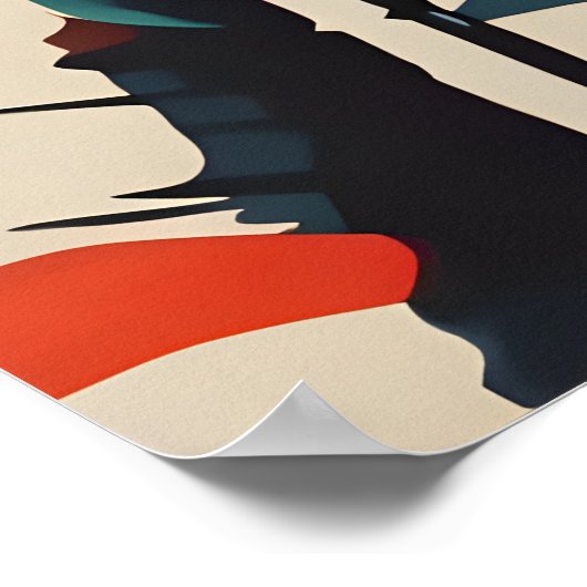 Wirehaired Pointing Griffon Astronaut Poster ポスター (角)