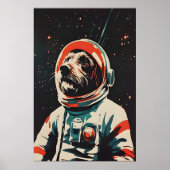Wirehaired Pointing Griffon Astronaut Poster ポスター (正面)
