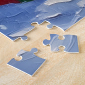 Wirehaired Pointing Griffon Christmas Boat Holiday ジグソーパズル (側面)