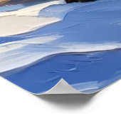 Wirehaired Pointing Griffon Christmas Boat Holiday ポスター (角)