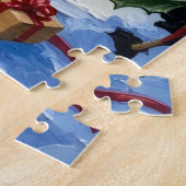 Wirehaired Pointing Griffon Christmas Lighthouse ジグソーパズル (側面)