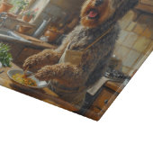 Wirehaired Pointing Griffon Cooking in Kitchen カッティングボード (角)