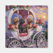 Wirehaired Pointing Griffon Dog Valentine's Day マグネット (正面)