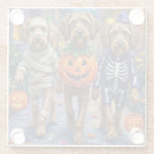 Wirehaired Pointing Griffon Halloween Costumes ガラスコースター (裏面)