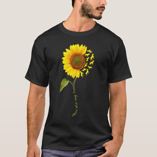 Wirehaired Pointing Griffon Sunflower Tシャツ (正面)