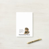 Wirehed Dachshund Mom Post-It Notes ポストイット (デスク上)