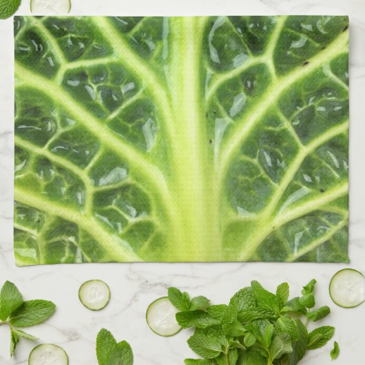 Wirsingkohl Savoy cabbage berza chou vert キッチンタオル (折り畳み)