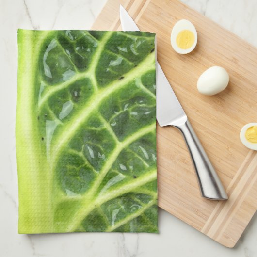 Wirsingkohl Savoy cabbage berza chou vert キッチンタオル (四つ折り)
