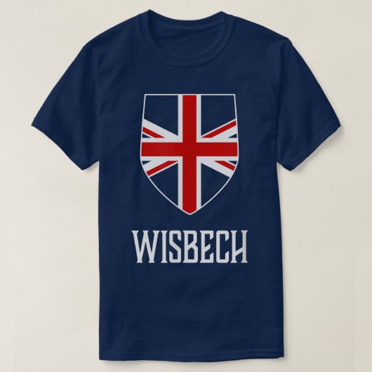 Wisbech, England – イギリス連合ジャックUK Tシャツ (デザイン正面)