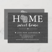 WISCONSIN州移動発表郵便カード 案内ポストカード (正面/裏面)