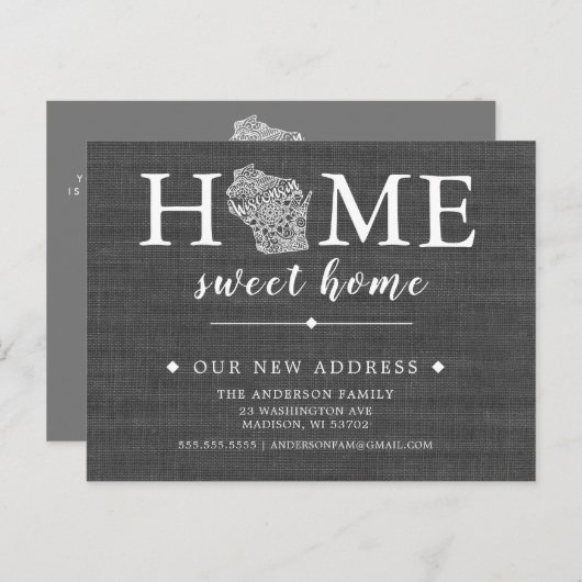 WISCONSIN州移動発表郵便カード 案内ポストカード (正面/裏面)