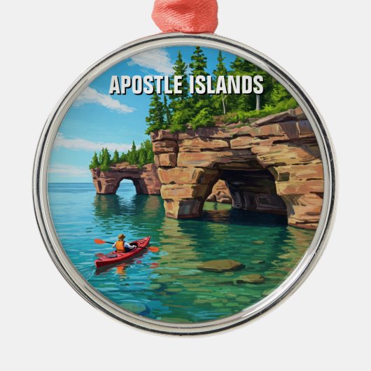 Wisconsin Apostle Islands National Lakeshore メタルオーナメント (正面)