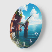 Wisconsin Apostle Islands National Lakeshore ラージ壁時計 (傾斜)