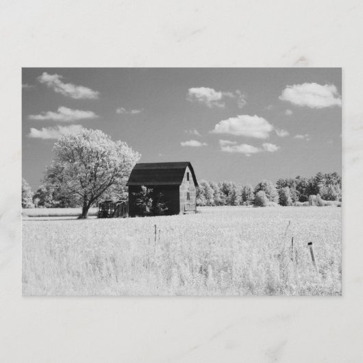 Wisconsin Barn Photo Reprint 招待状 (正面)