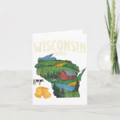 Wisconsin Cheese State Pride Farm Dairy Lover Gift カード (正面)