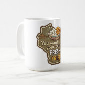 Wisconsin Curds: Fresh or Fried? コーヒーマグカップ (正面左)