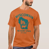 Wisconsin Dairy State Barn Outline Tシャツ (正面)