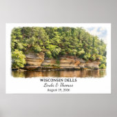 Wisconsin Dells Wisconsin Poster, Watercolor ポスター (正面)
