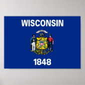 Wisconsin Flag ポスター (正面)