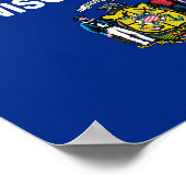 Wisconsin Flag ポスター (角)