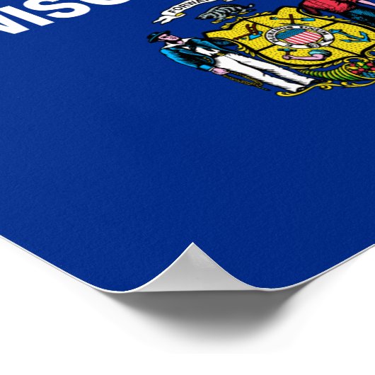 Wisconsin Flag ポスター (角)