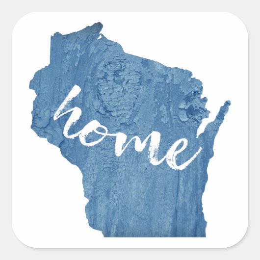 Wisconsin Home Wood Grain スクエアシール (正面)