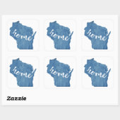 Wisconsin Home Wood Grain スクエアシール (シート)