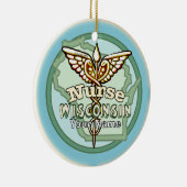 Wisconsin Nurse Caduceus セラミックオーナメント (右)