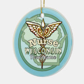 Wisconsin Nurse Caduceus セラミックオーナメント (左)