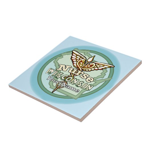 Wisconsin Nurse Caduceus タイル (側面)
