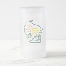 Wisconsin "Ope": Just Gonna Sneak Past Ya There In フロストグラスビールジョッキ