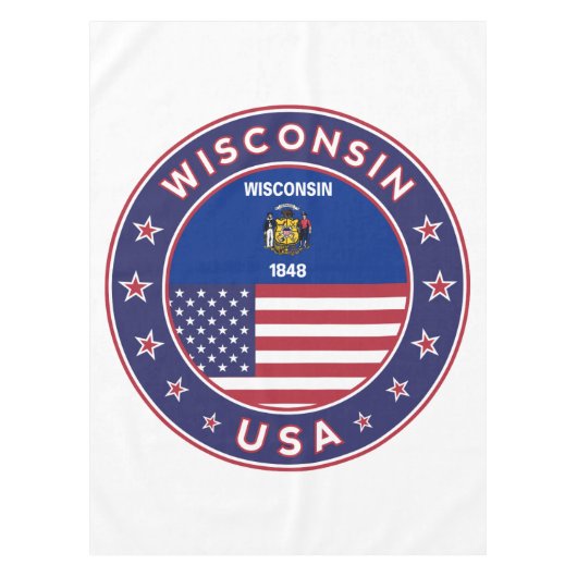 Wisconsin sticker,phone case, tote bag テーブルクロス (正面)