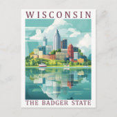 Wisconsin the Badger State USA Travel Place ポストカード (正面)