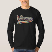 Wisconsin  Throwback Vintage Classic Tシャツ (正面)
