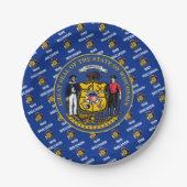 Wisconsinite Flag & Seal, Wisconsin ペーパープレート (正面)