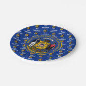Wisconsinite Flag & Seal, Wisconsin ペーパープレート (アングル)
