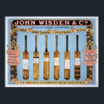 Wisden Cricketこうもり, 1895 ポスター<br><div class="desc">ジョン・ウィスデンはイギリス人のクリケット選手（1826年～1884年）だった。1872年、ロンドンのヘイマーケットの近くに「クリケットと葉巻」の店をオープン。The National Archives,  London,  Englandの提供。</div>