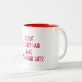 WISDOMハイライトNOT GRAY HAIR COFFEE MUG ツートーンマグカップ (正面右)