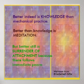 WISDOM引用文ズfrom Bhagavad Gita ポスター (正面)