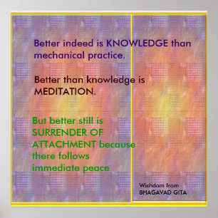 WISDOM引用文ズfrom Bhagavad Gita ポスター