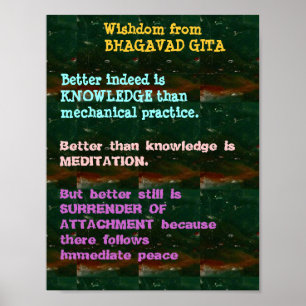 WISDOM引用文ズfrom Bhagavad Gita ポスター