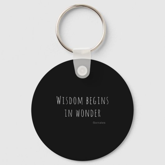 Wisdom Begins In Wonder Socrates Quote Men Women K キーホルダー (正面)