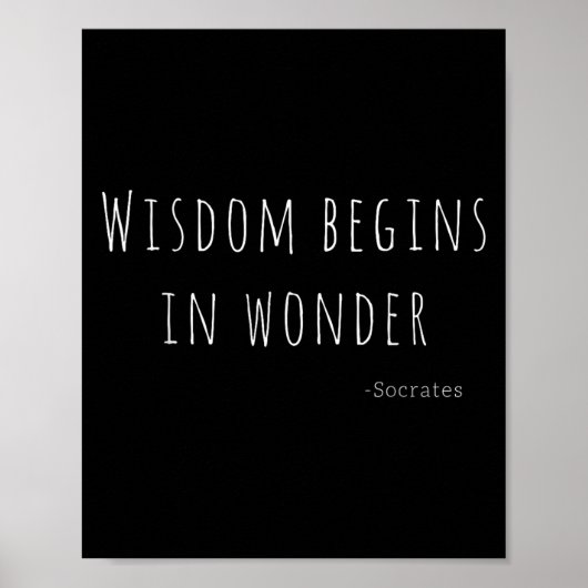 Wisdom Begins In Wonder Socrates Quote Men Women K ポスター (正面)